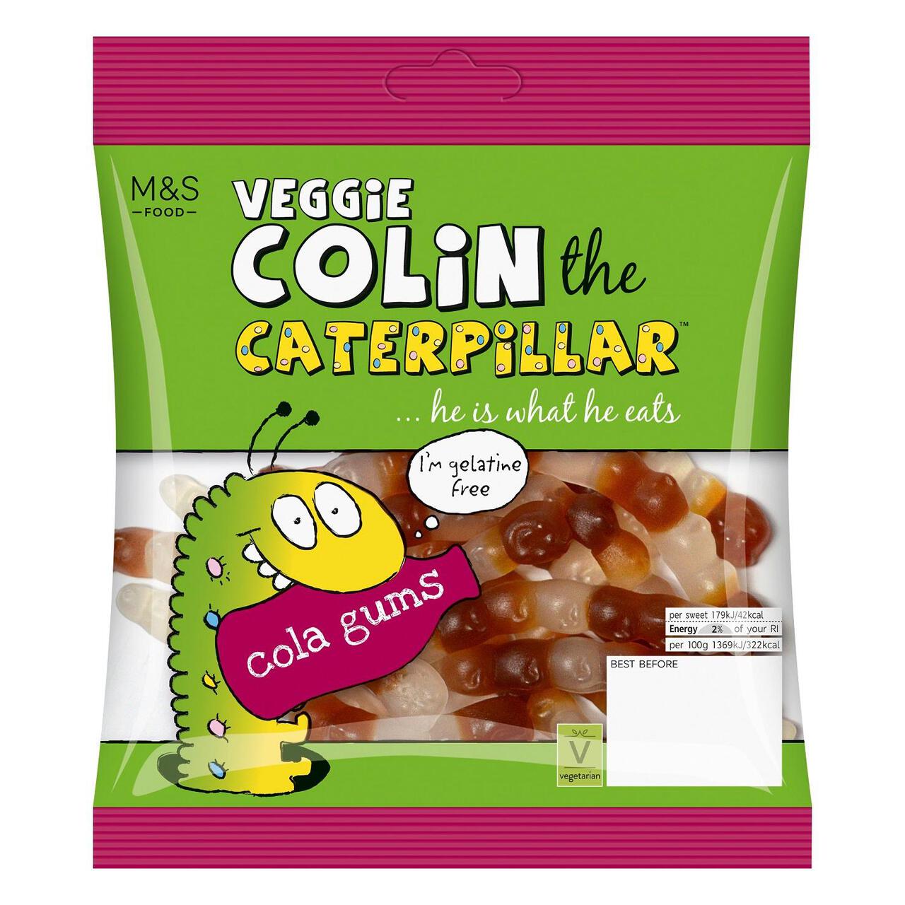 M&S Colin The Caterpillar Cola Gums 170g | Zoom