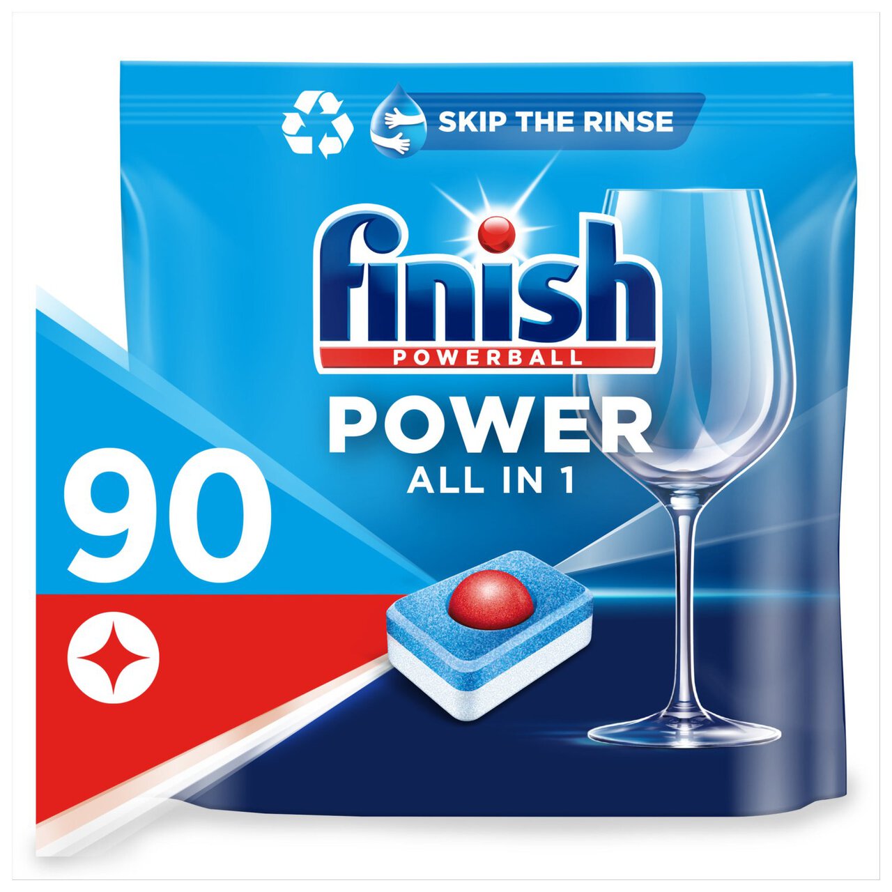 Finish Power Dishwasher Tablets, Original 90 per pack