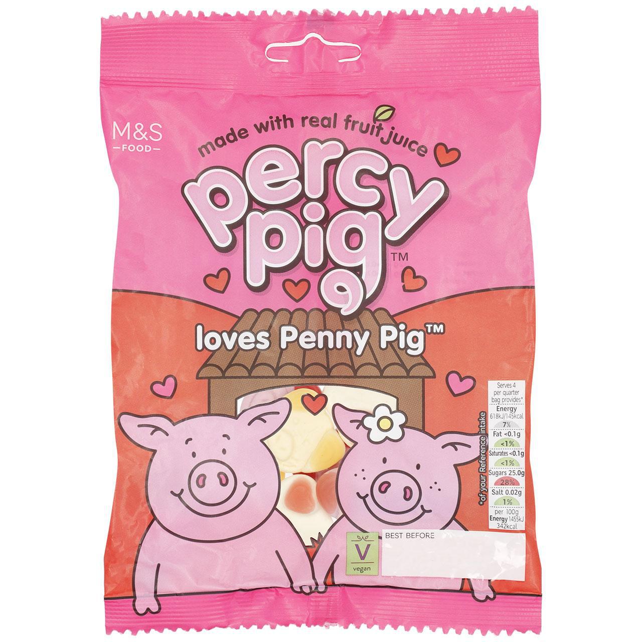 M&S Percy Pig Loves Penny Fruit Gums 170g
