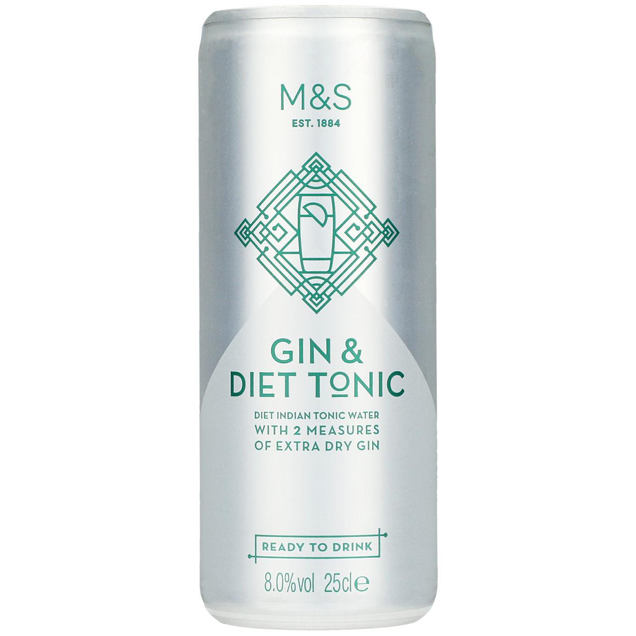 M&S Diet Gin & Tonic 25cl