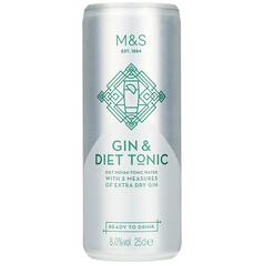 M&S Diet Gin & Tonic 250ml