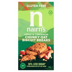 Nairn's Gluten Free Oats, Apple & Cinnamon Chunky Biscuit Breaks 160g