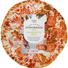 M&S Hand Stretched Stone Baked Magnificently Meaty Pizza 458g