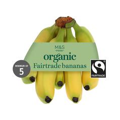 M&S Organic Fairtrade Bananas 5 per pack