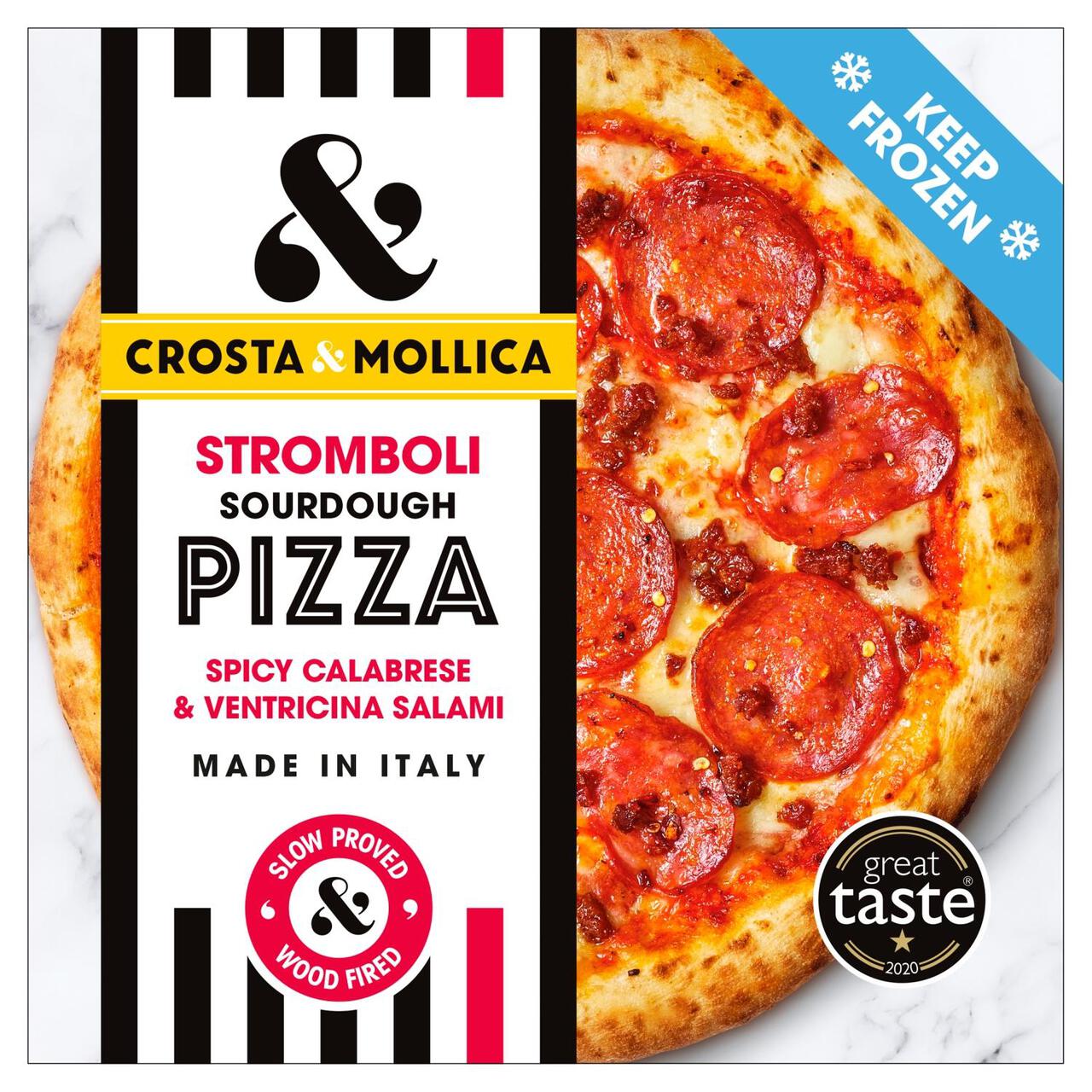 Crosta & Mollica Stromboli Sourdough Pizza with Pepperoni & Spicy Salami 447g