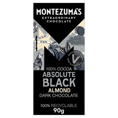 Montezuma's Absolute Black with Almonds Bar 90g