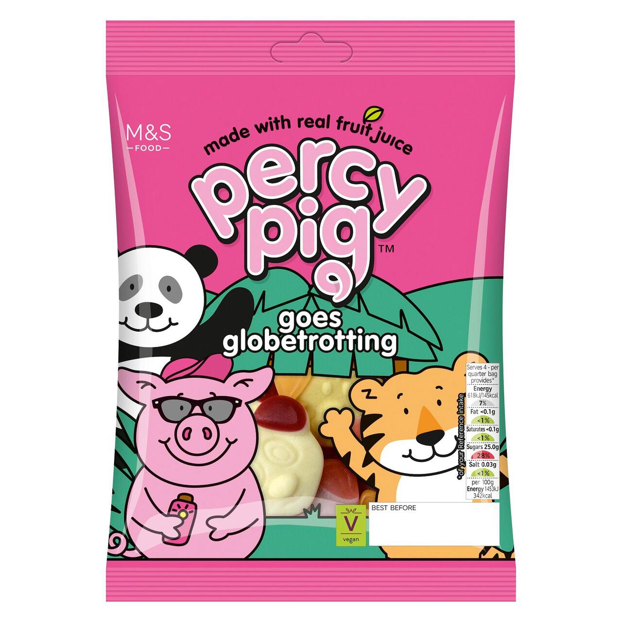 M&S Percy Pig Goes Globetrotting Fruit Gums 170g