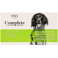M&S Meaty Dinner Selection Adult Dog Food 6 x 150g