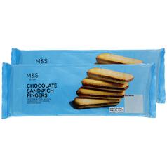 M&S Chocolate Sandwich Fingers Twin Pack 2 x 150g