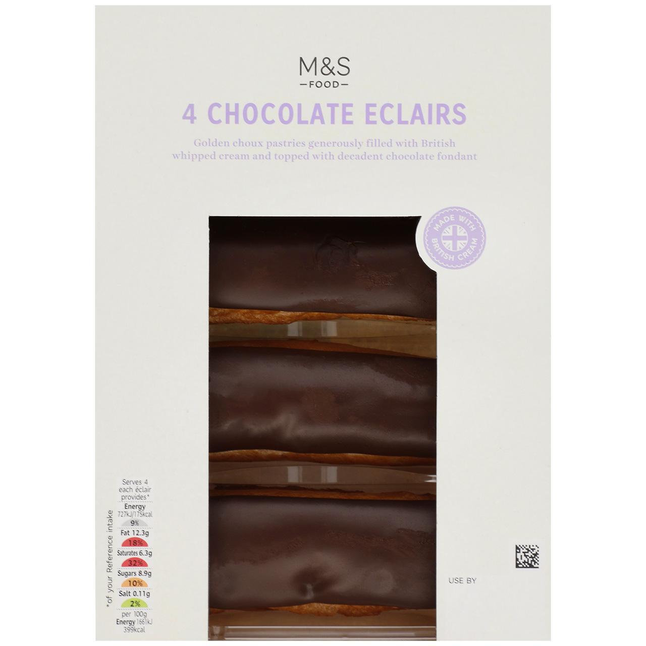 M&S 4 Chocolate Eclairs 175g