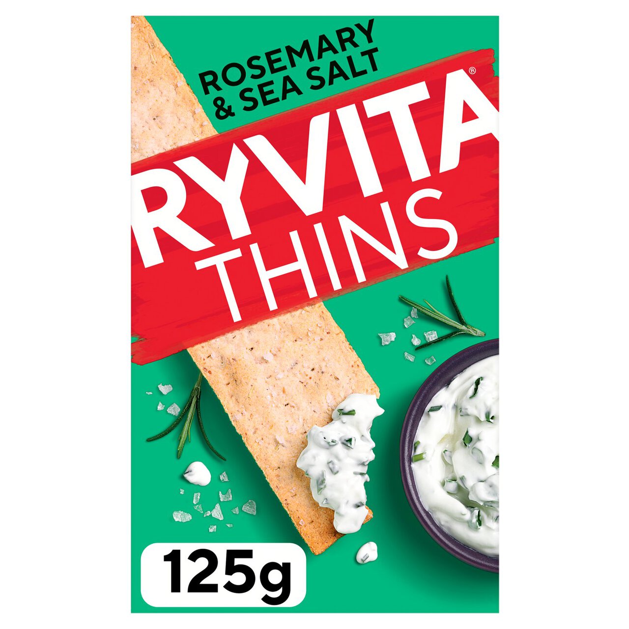 Ryvita Rosemary & Sea Salt Thins 125g