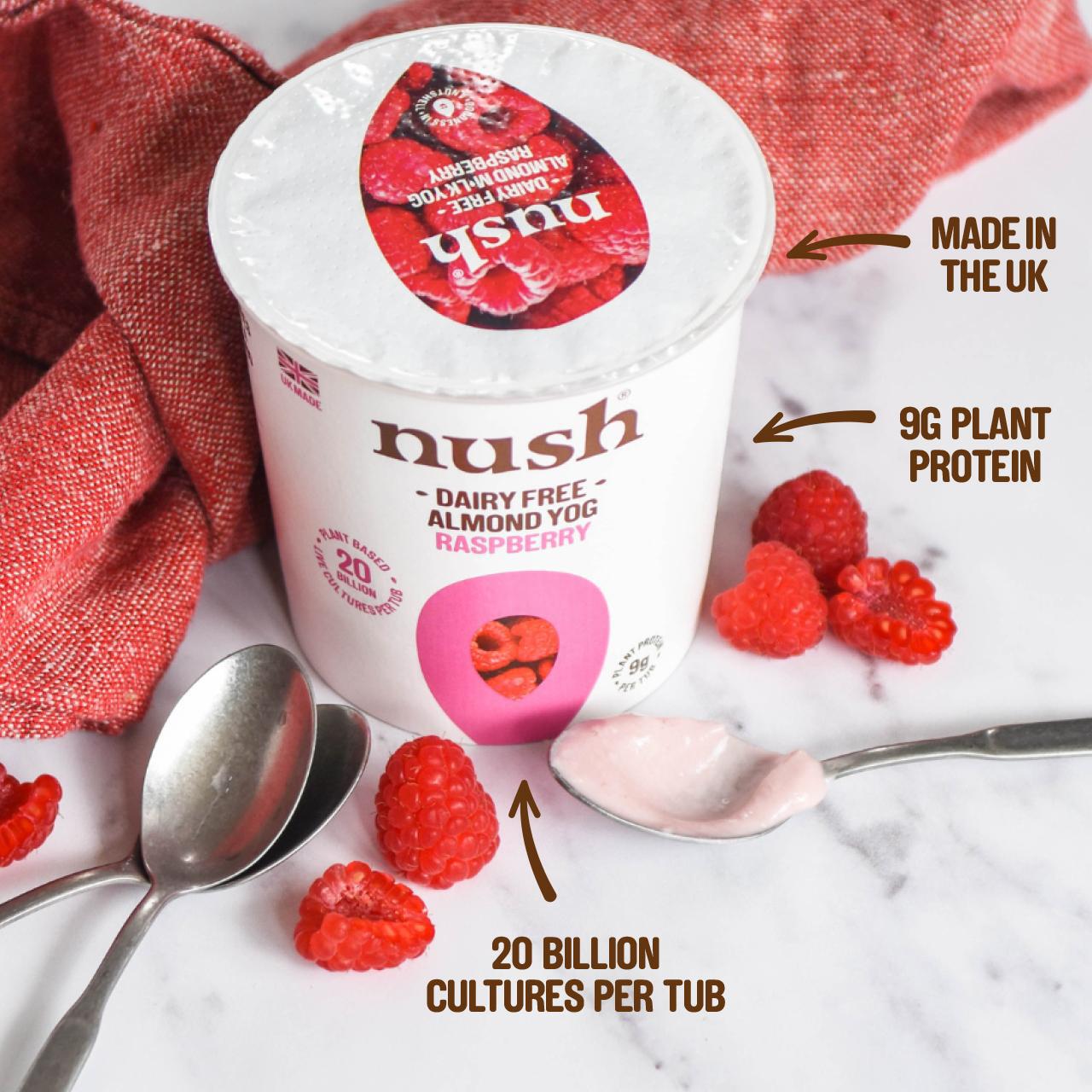 Nush Raspberry Almond yoghurt 350g