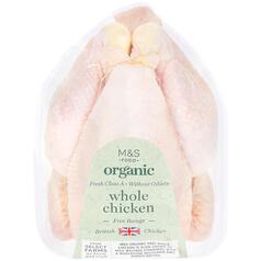 M&S Organic Free Range Whole Chicken Typically: 1800g