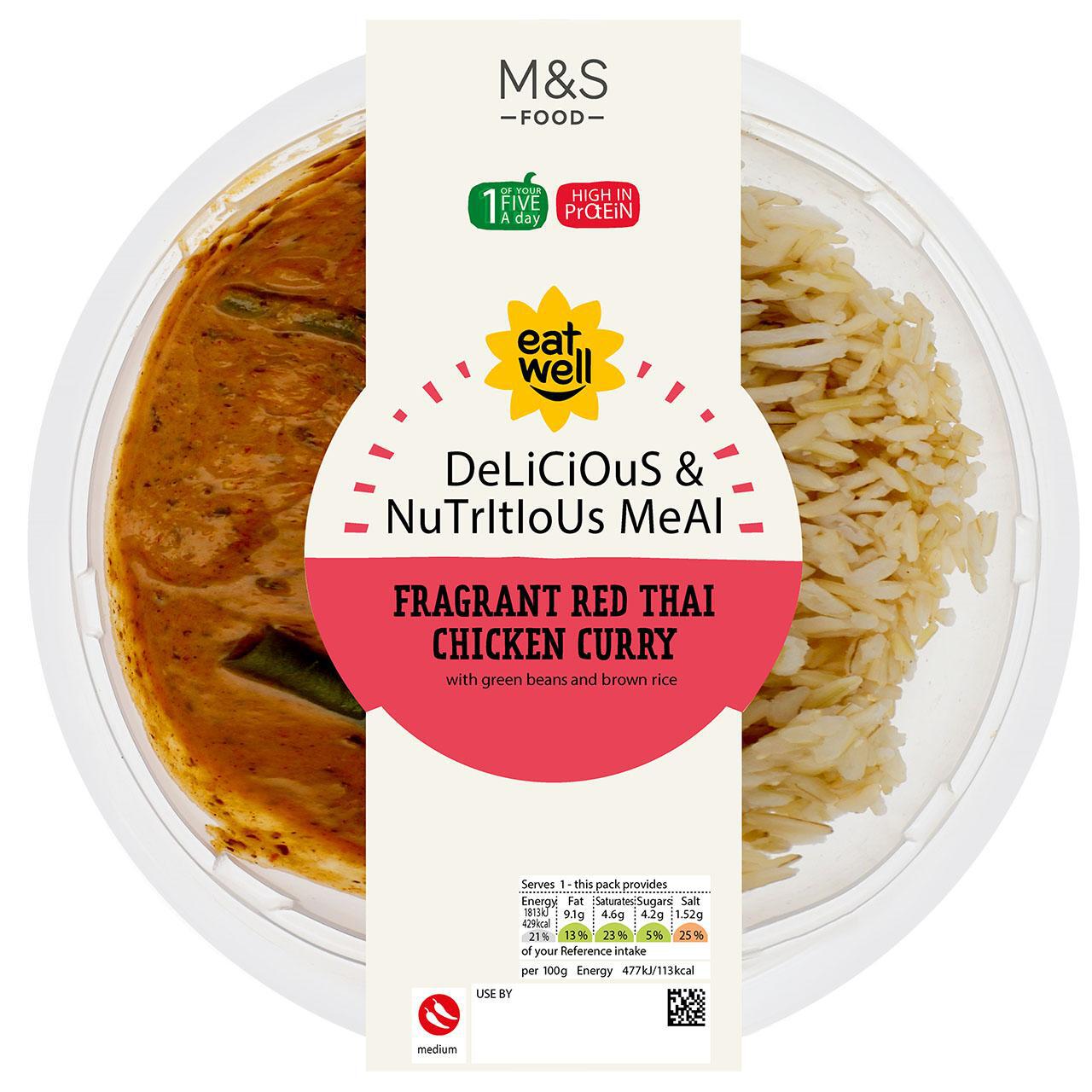 M&S Eat Well Red Thai Chicken Curry 380g