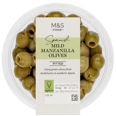 M&S Spanish Pitted Mild Manzanilla Olives 160g