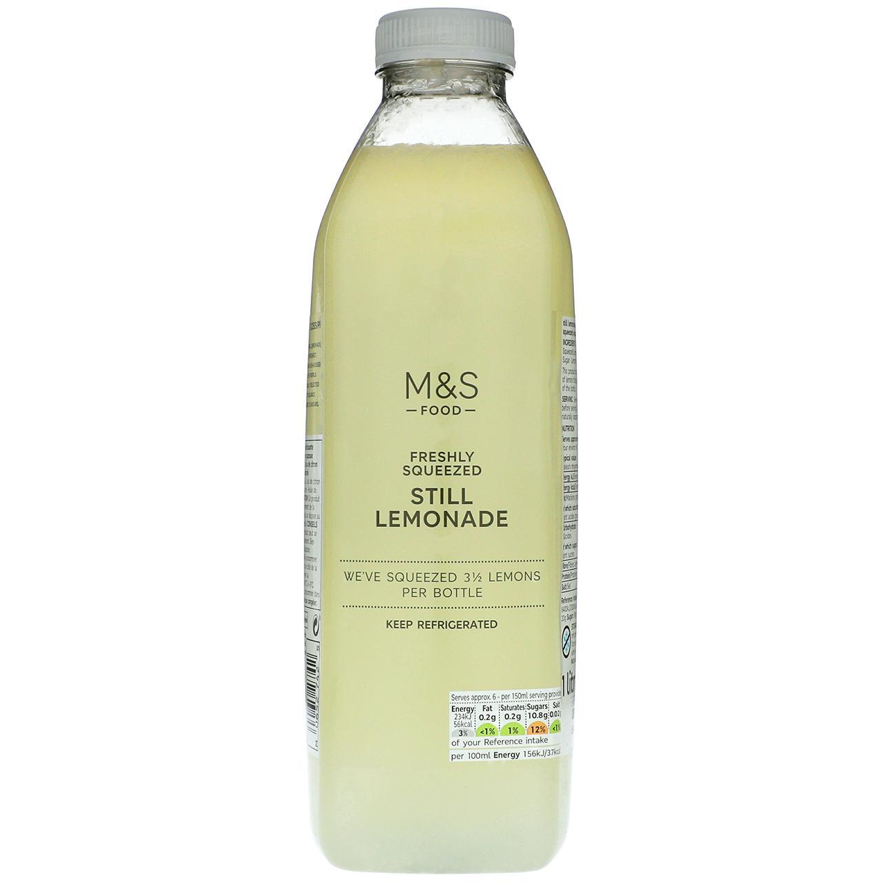 M&S Freshly Squeezed Still Lemonade 1l