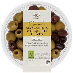 M&S Pitted Spanish Manzanilla & Cuquillo Olives 252g