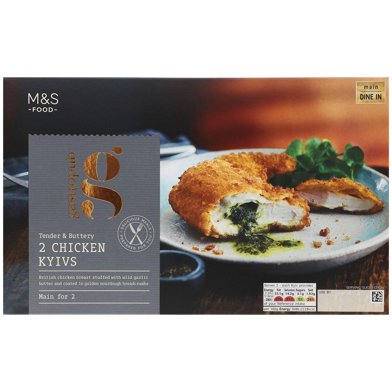 M&S Gastropub 2 Chicken Kyivs Main for Two 450g