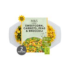 M&S Layered Peas, Carrots, Sweetcorn & Broccoli 355g