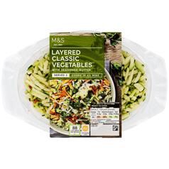 M&S Layered Classic Vegetables with Seasoned Butter 315g