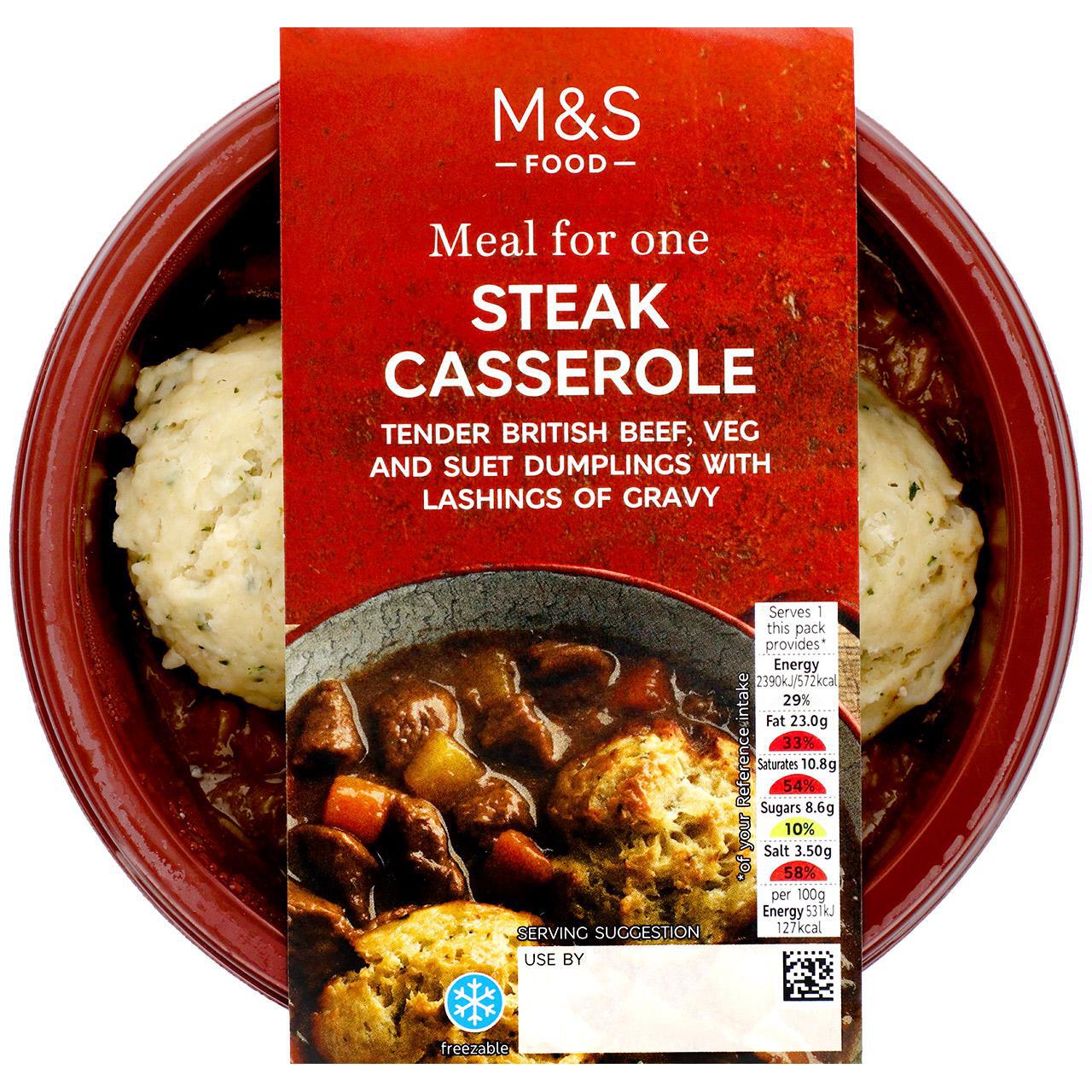 M&S Beef Casserole with Suet Dumplings & Vegetables 450g
