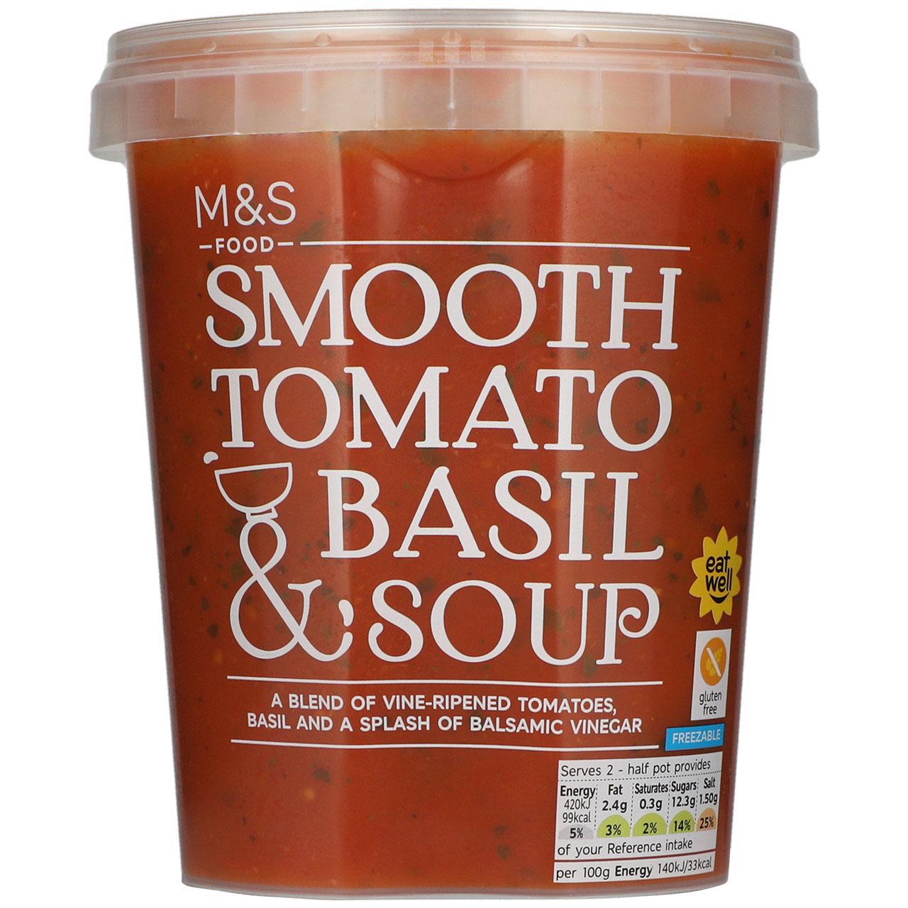 M&S Smooth Tomato & Basil Soup 600g