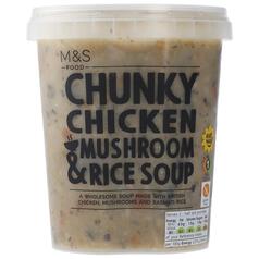 M&S Chunky Chicken Mushroom & Rice Soup 600g