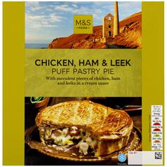 M&S Chicken, Ham & Leek Puff Pastry Pie 550g
