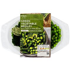M&S Green Vegetable Medley with Lemon & Herb Butter 300g