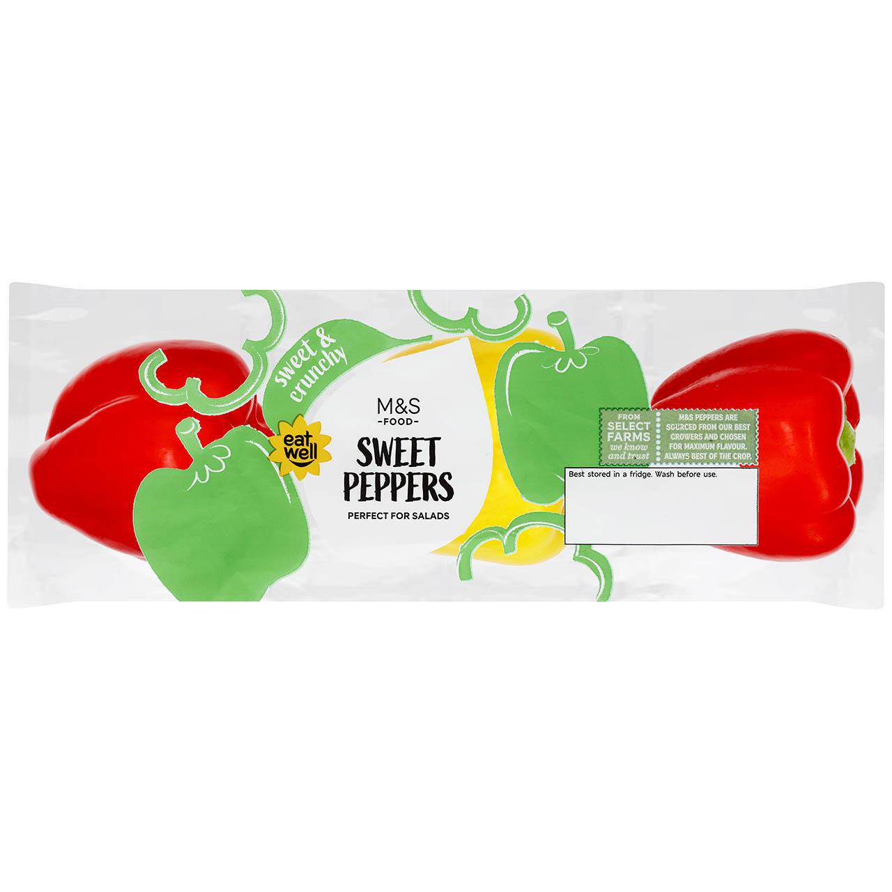 M&S Sweet Peppers 3 per pack