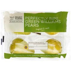 M&S Green Williams Pears Perfectly Ripe 4 per pack