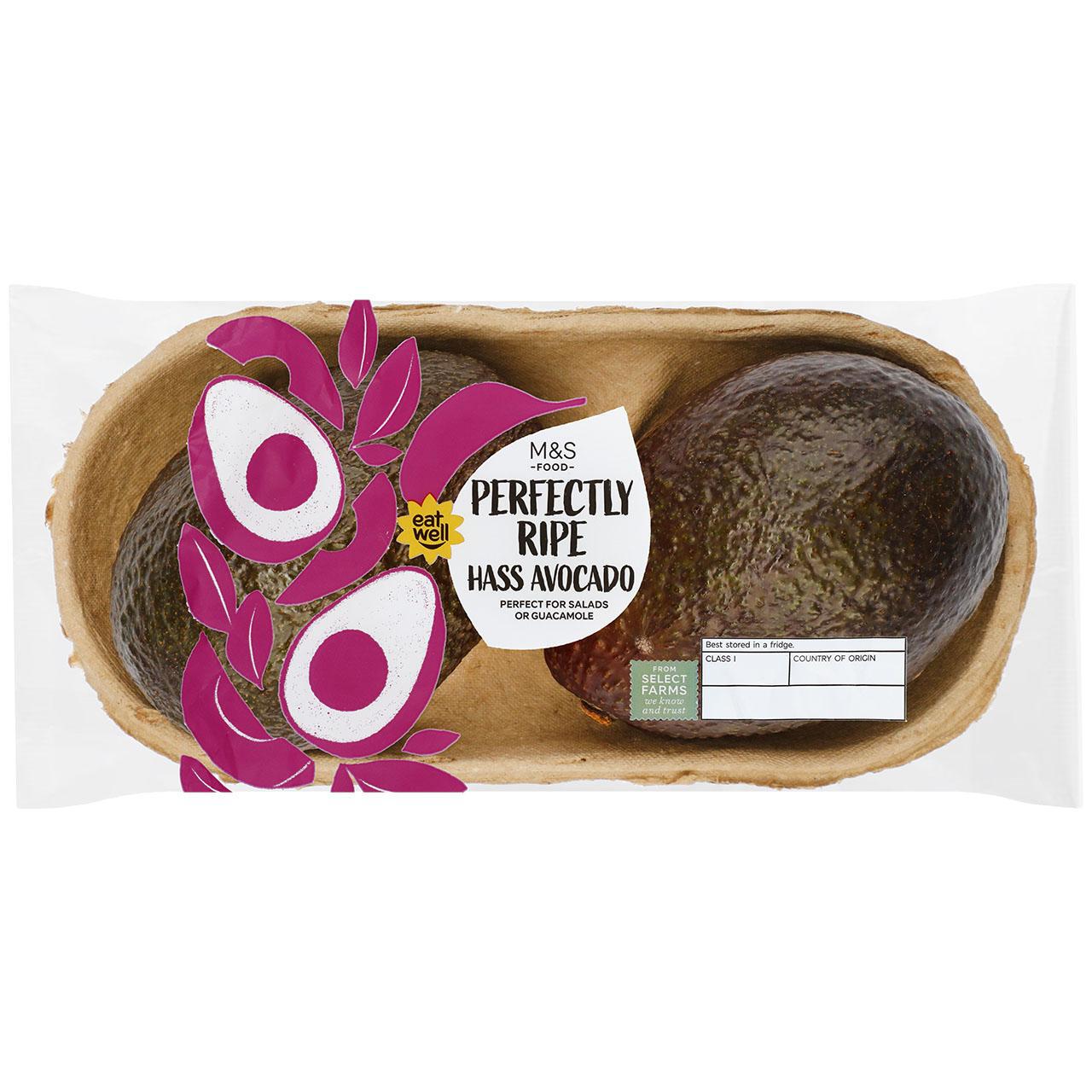 M&S Perfectly Ripe Medium Hass Avocados 2 per pack