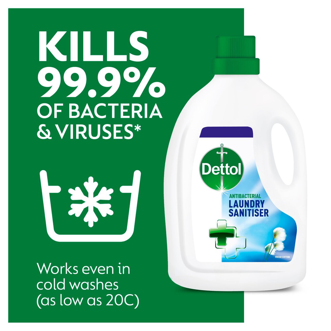 Dettol Laundry Sanitiser Antibacterial Liquid Additive Active 1.5l