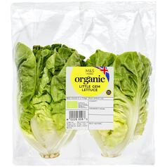 M&S Organic Little Gem Lettuce 2 per pack