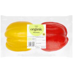 M&S Organic Peppers 2 per pack