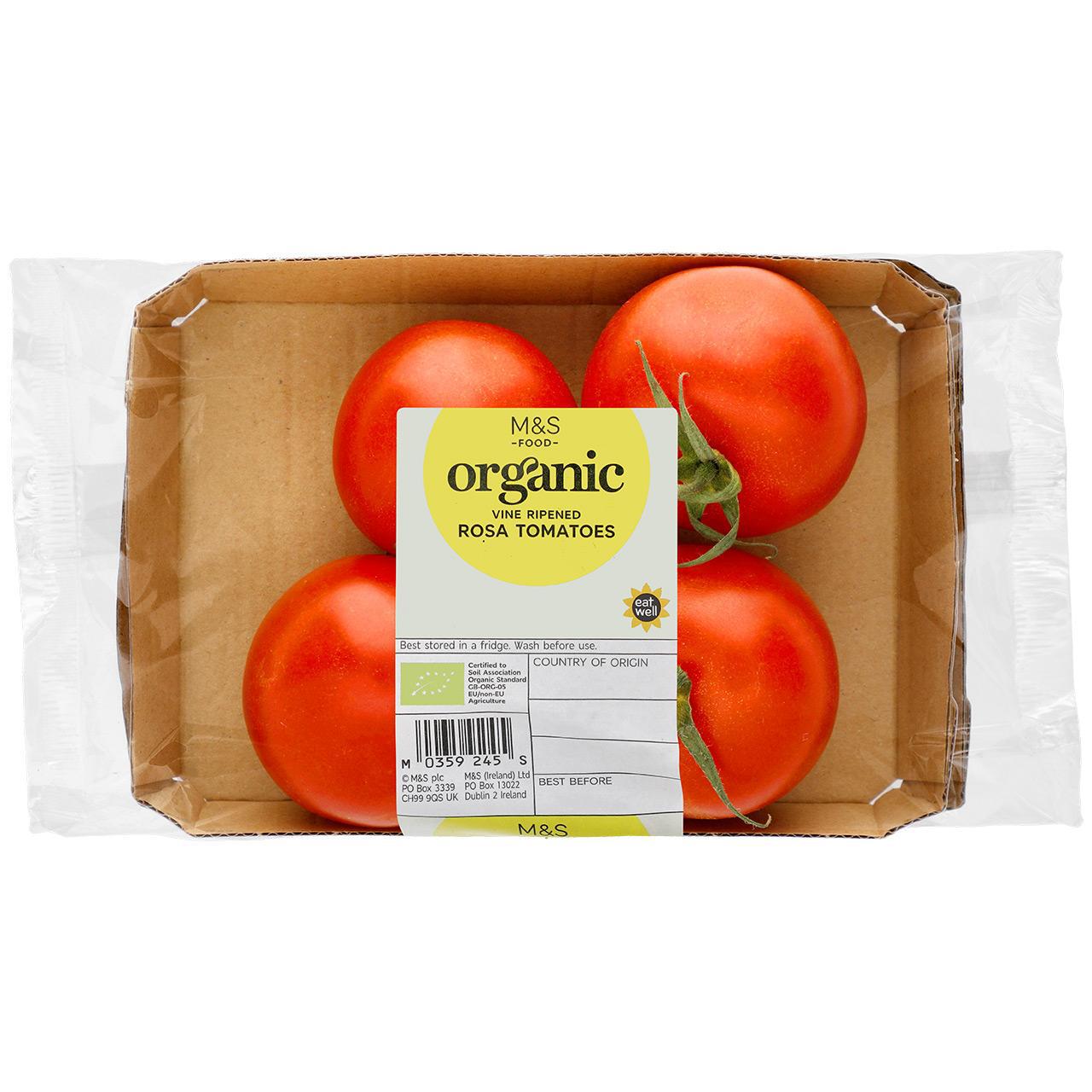 M&S Organic Vine Ripened Rosa Tomatoes 375g
