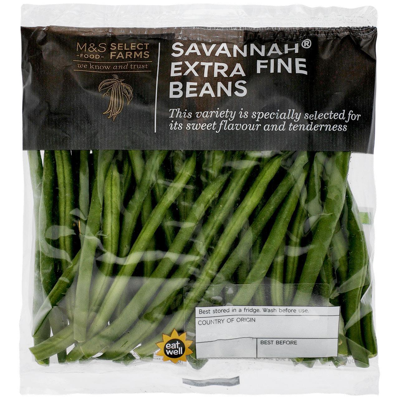 M&S Savannah Extra Fine Beans 180g