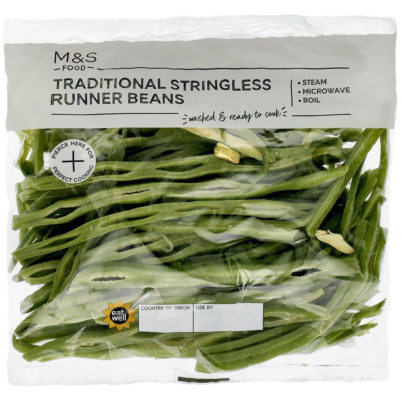 M&S Traditional Stringless Runner Beans 280g