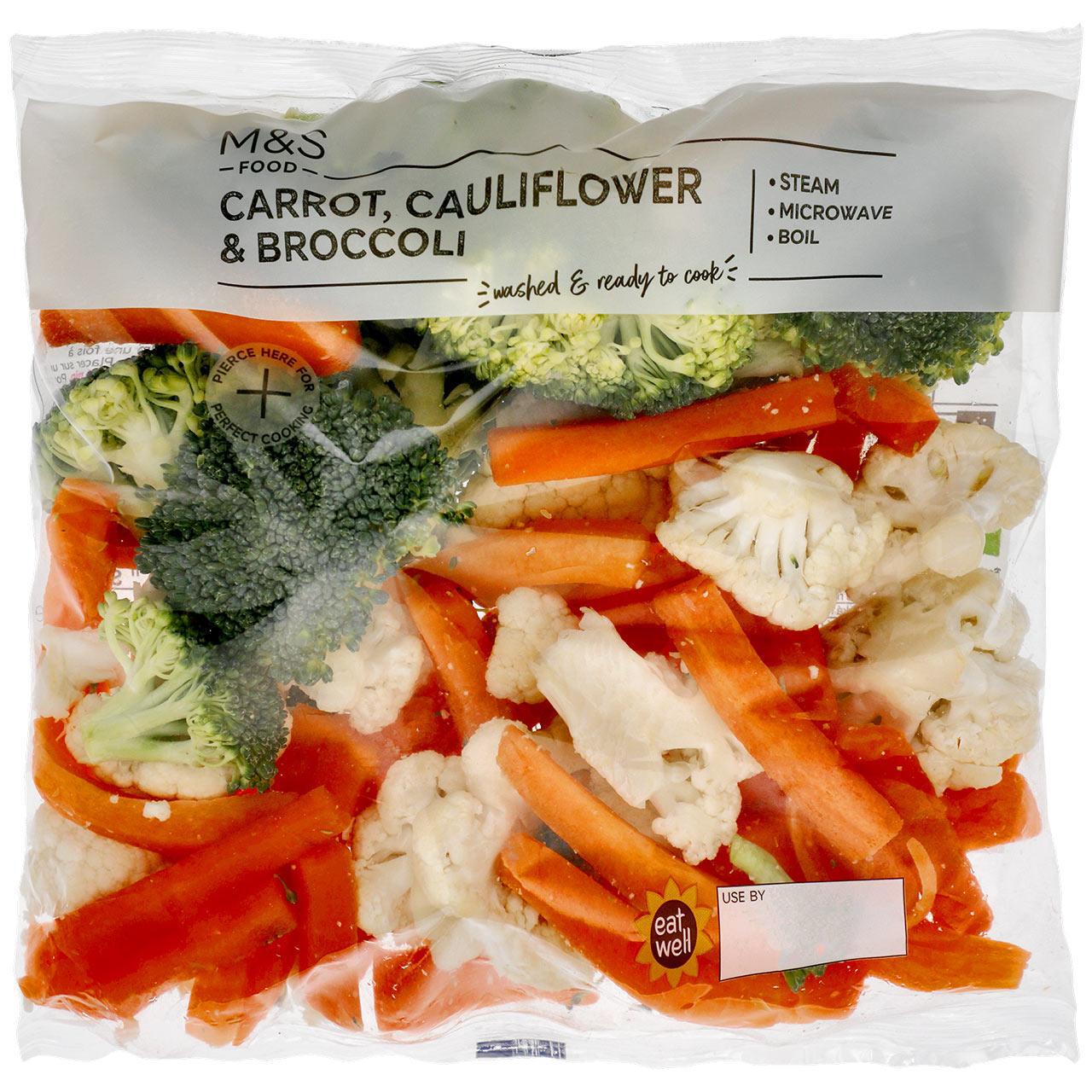 M&S Carrot, Cauliflower & Broccoli 500g