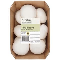 M&S British White Mushrooms 300g