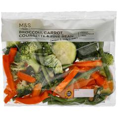 M&S Broccoli, Carrot, Courgette & Fine Bean Mix 320g