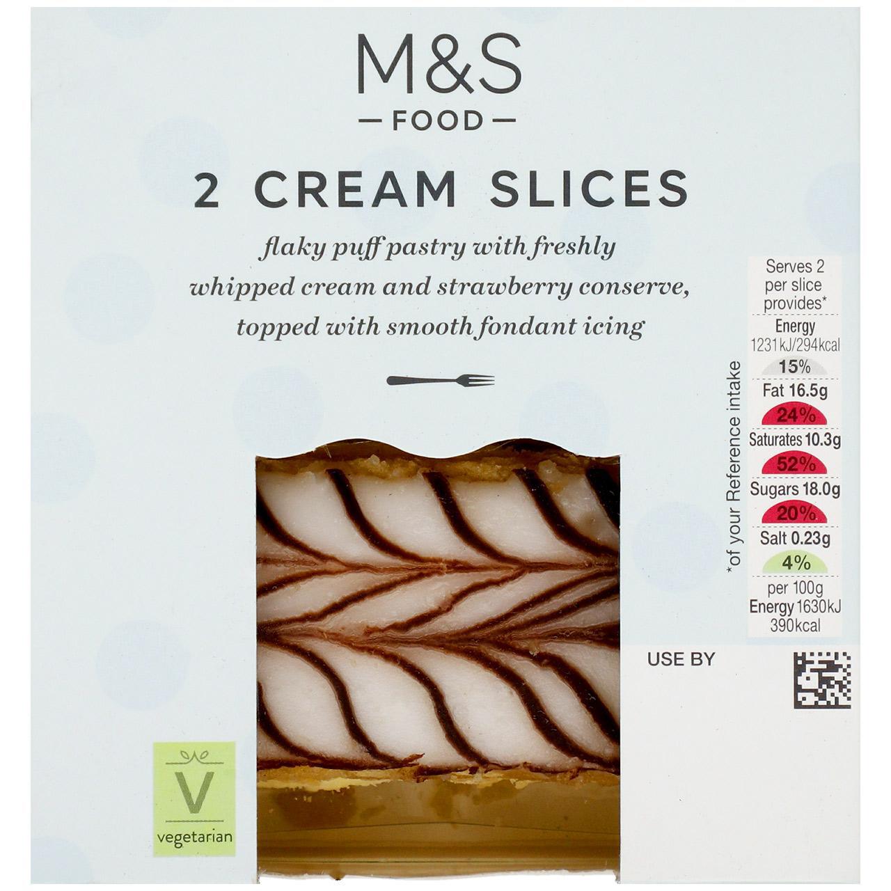 M&S Cream Slices 2 per pack