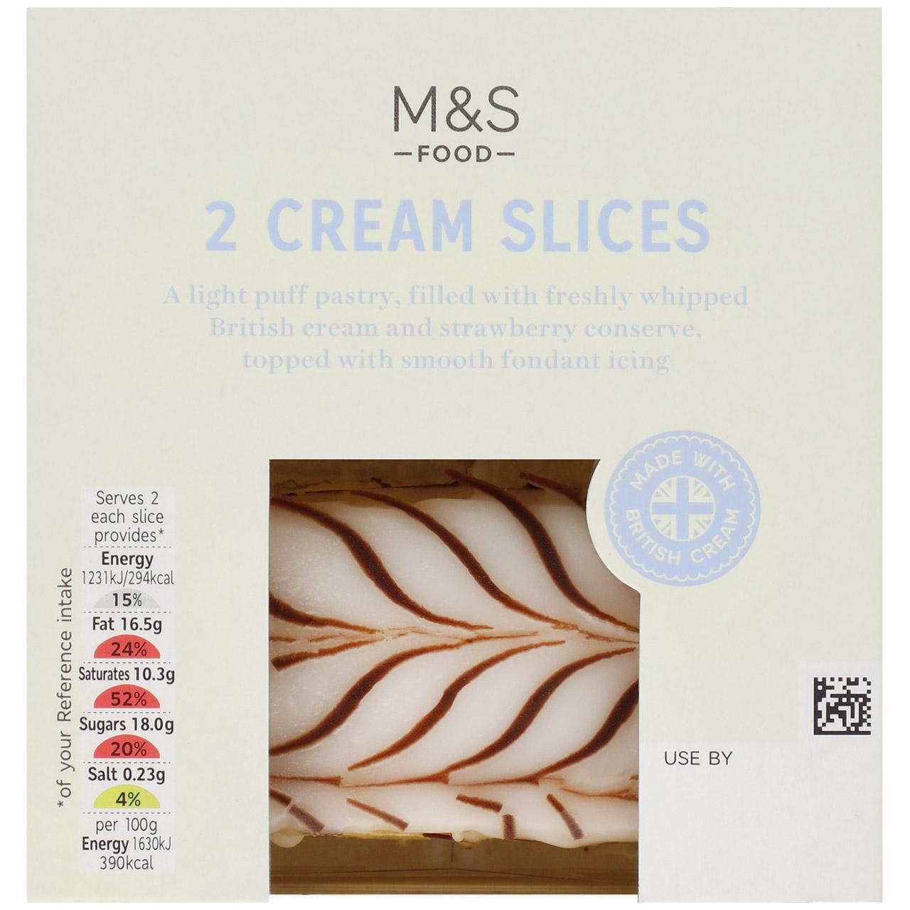 M&S Cream Slices 2 per pack