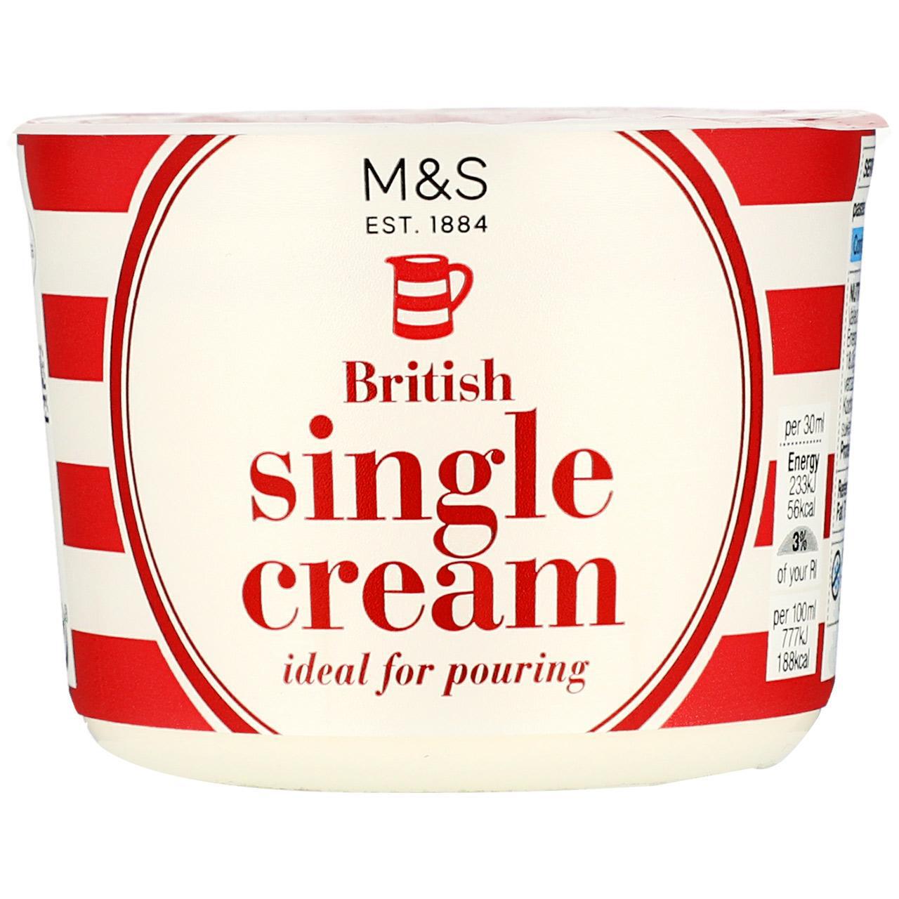 M&S British Single Cream 150ml
