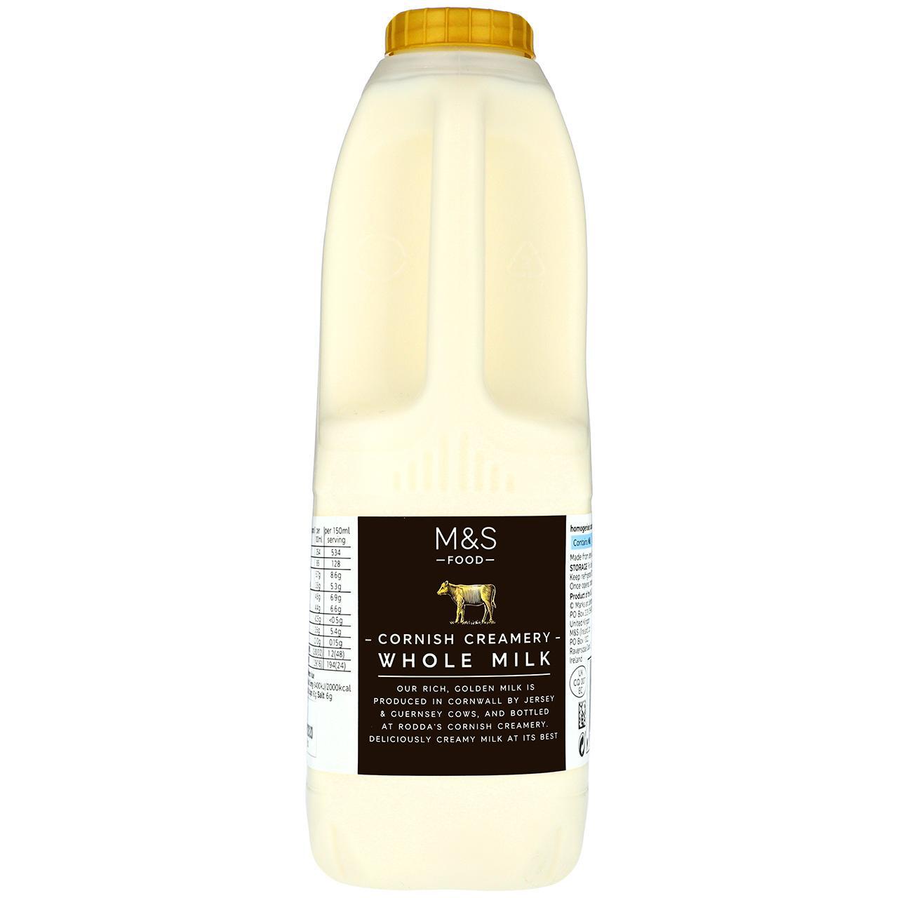 M&S Collection Cornish Creamery Whole Milk 1l