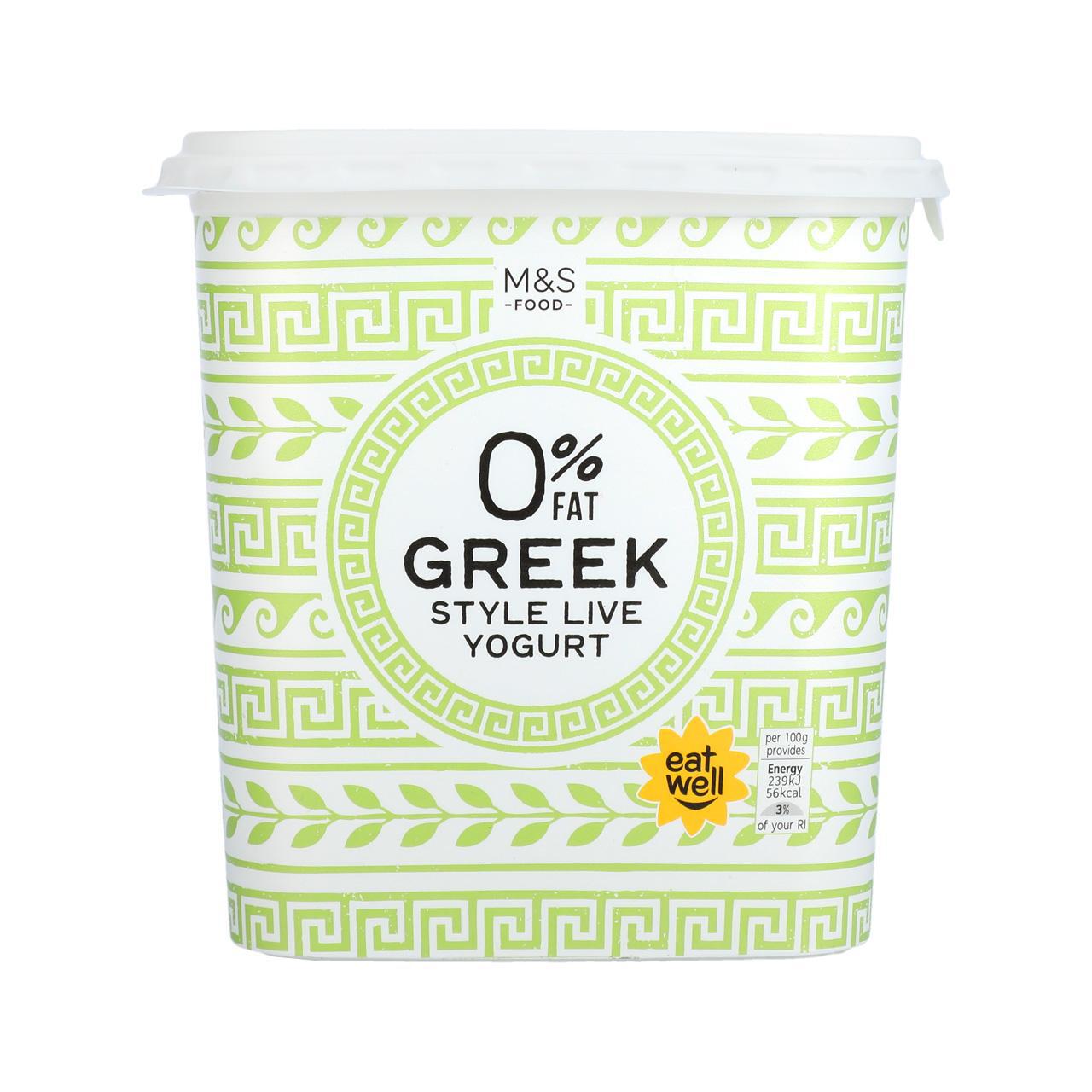 M&S Greek Style Live Yogurt 0% Fat 1kg