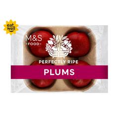 M&S Perfectly Ripe Plums 4 per pack