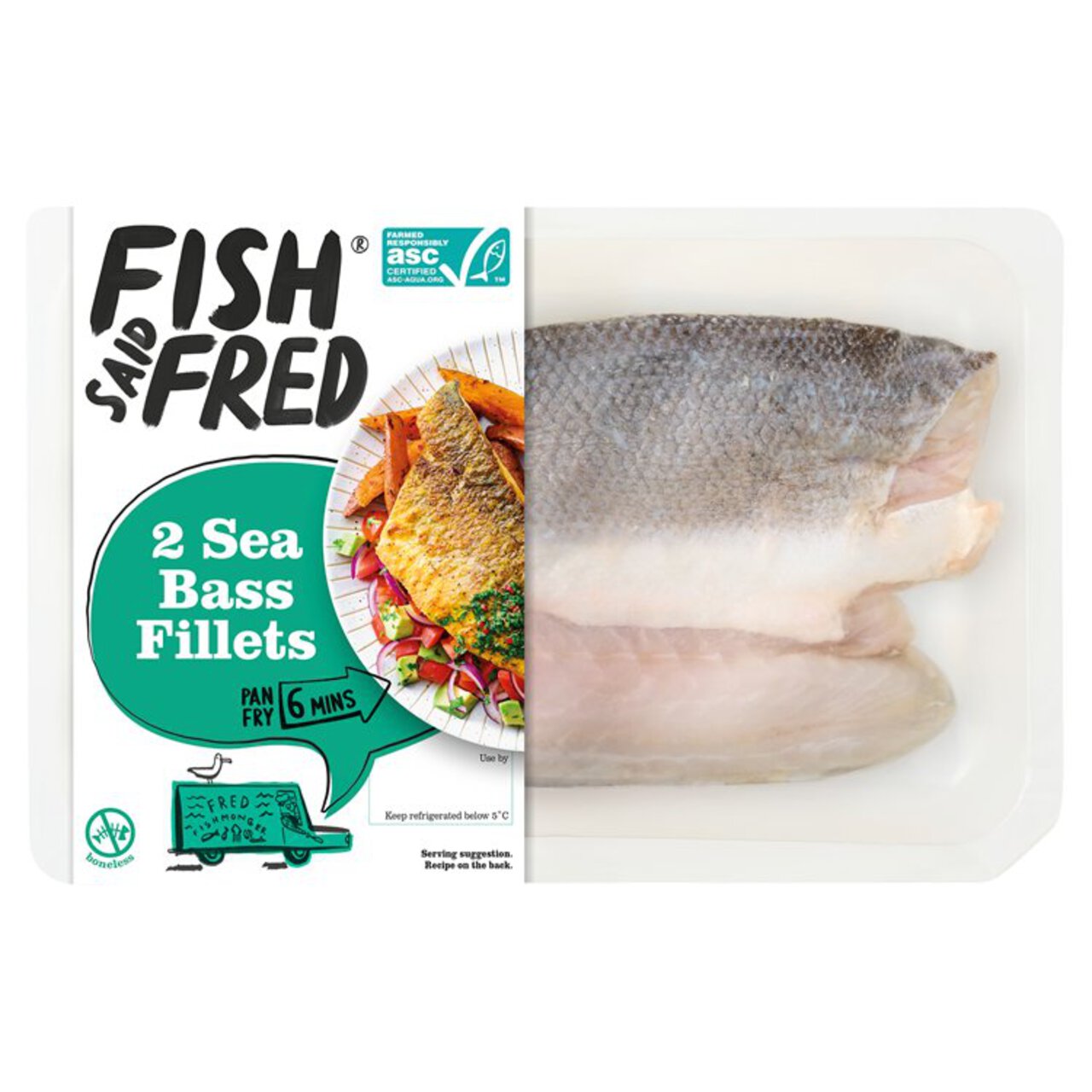 Fish Said Fred ASC Sea Bass Fillets 180g