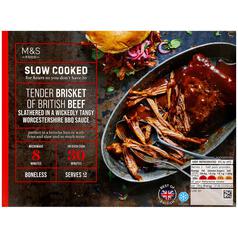 M&S Slow Cooked Brisket of Beef with a BBQ Sauce 465g