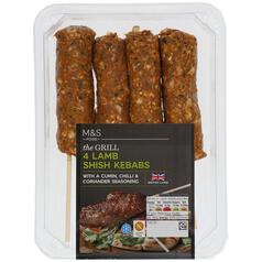 M&S 4 Lamb Shish Kebabs 300g